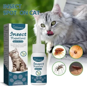 Gotas antipulgas para mascotas, tratamiento antipulgas para gatos, garrapatas, eliminación de piojos y ácaros, alivia la picazón de s, tirita, eliminación de insectos