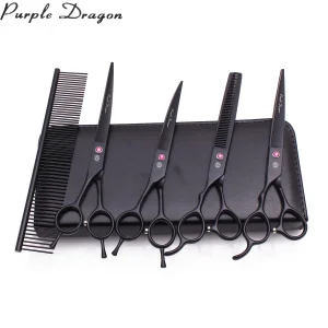 Purple Dragon-Tijeras de aseo para s, accesorio para cortar y adelgazar, curvo, 7 pulgadas, 440C, Z3006