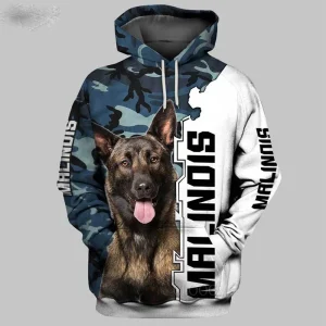 Sudaderas con capucha de animales malois belgas, sudaderas con capucha de cinta plateada con gráfico 3D, sudaderas con capucha de animales, sudaderas de malois belgas, ropa deportiva informal, Top