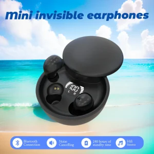 Miniauriculares invisibles para dormir, cascos inalámbricos con Bluetooth, TWS, micrófono, llamada HD, reducción de ruido