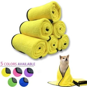 Toallas de secado rápido para s y gatos, toallas de fibra suave, Toalla de baño absorbente, albornoz para mascotas, toalla de limpieza conveniente, accesorios para s
