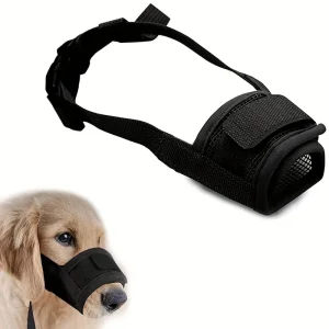 Bozal suave y transpirable para , correas ajustables antimordeduras y antiladridos para un ajuste personalizado, funda para la boca segura para mascotas
