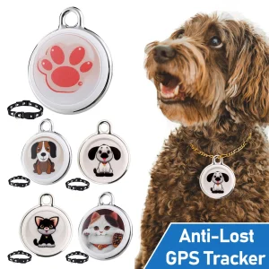 Rastreador Gps para gatos y s, Collar inteligente de larga distancia con Bluetooth, Mini rastreador Gps impermeable para mascotas, antipérdida, teléfono Android Ios