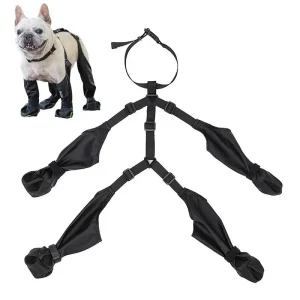Zapatos impermeables para s, Protector antideslizante de patas para mascotas para s pequeños y medianos, botines para correr al aire libre a prueba de suciedad con correa auxiliar