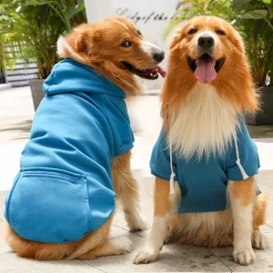 Sudaderas con capucha para mascotas para s grandes, sudadera de lana Golden Retriever con sombrero y bolsillo con cremallera, ropa para mascotas, primavera y otoño